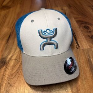 Hooey Men’s FlexFit L/XL Gray Blue Mesh Western Rodeo NWT